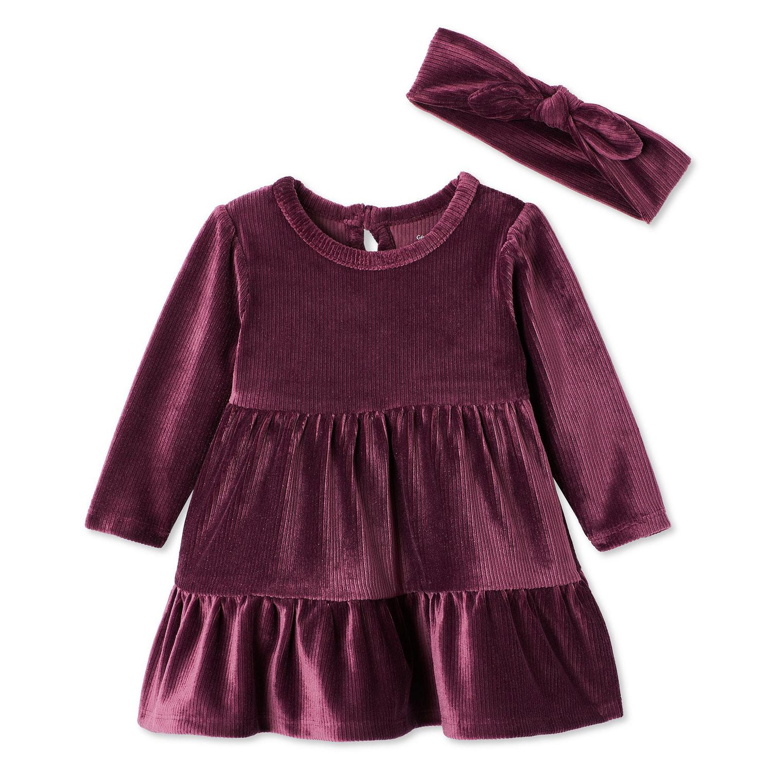 George Baby Girls' Velour Dress 2-Piece Set