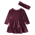 thumbnail image 2 of Ensemble de 2 pièces en velours George pour bébés filles, 2 of 2