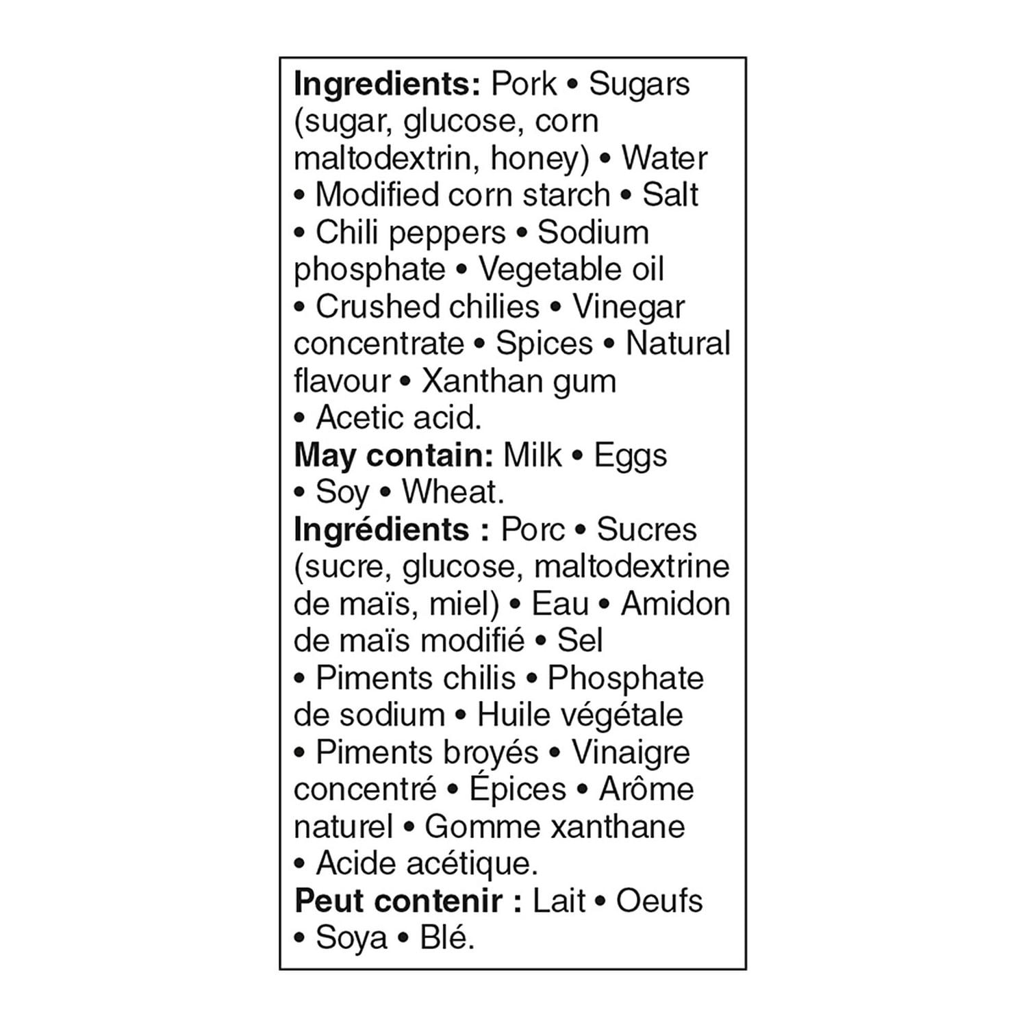 Great Value Secret Recipe Series Hot Honey Flavoured Pork Back Ribs, 500 g