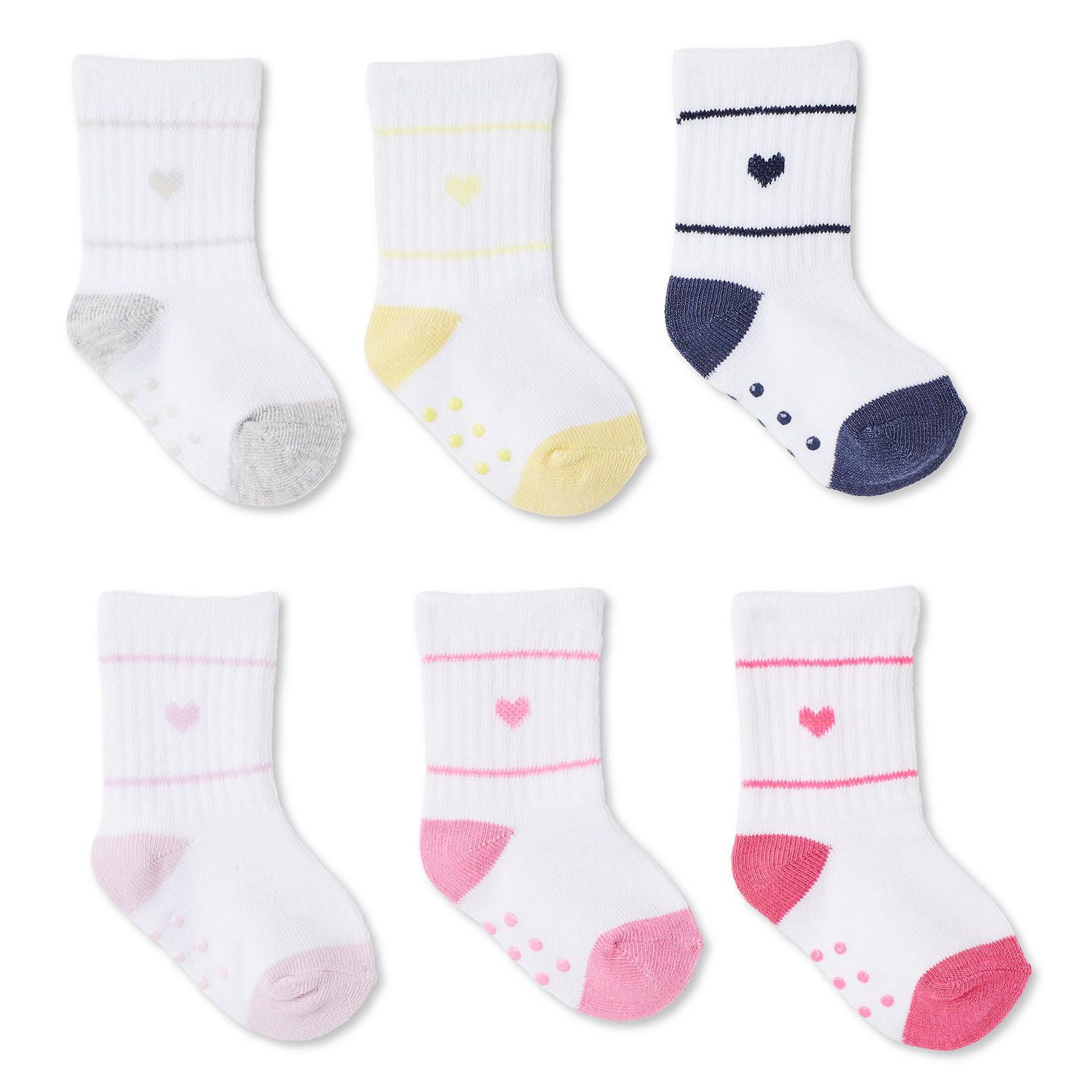 Lot de 6 paires mi-chaussettes sport George pour bébés filles