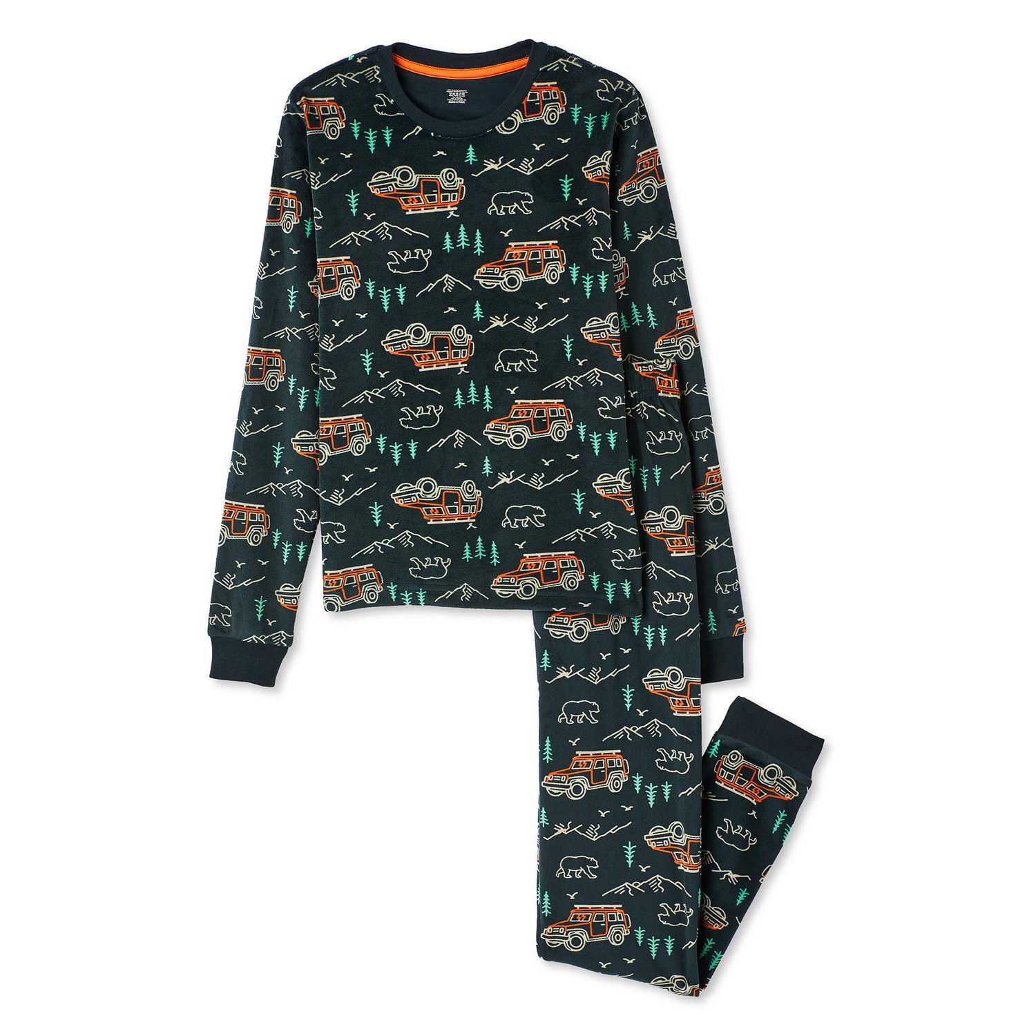 George Boys' Velour Pajama 2-Piece Set
