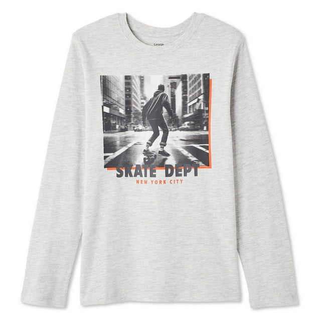 T-shirt à manches longues avec imprimé graphique George pour garçons