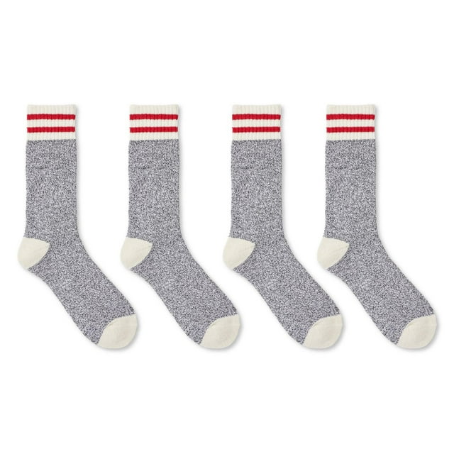 Athletic Works Men's Crew Boot Socks 4-Pack