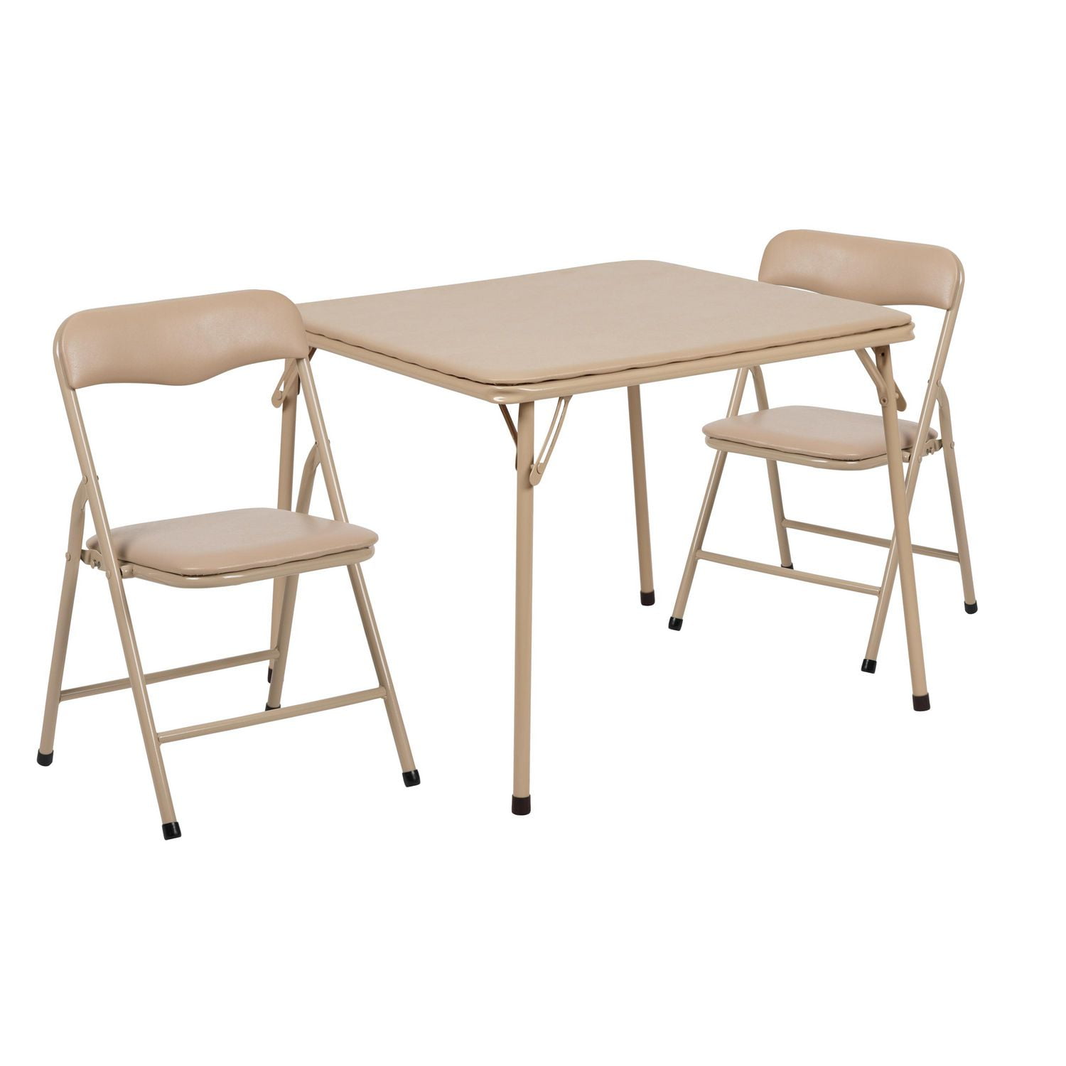 Kids Tan 3 Piece Folding Table and Chair Set Walmart