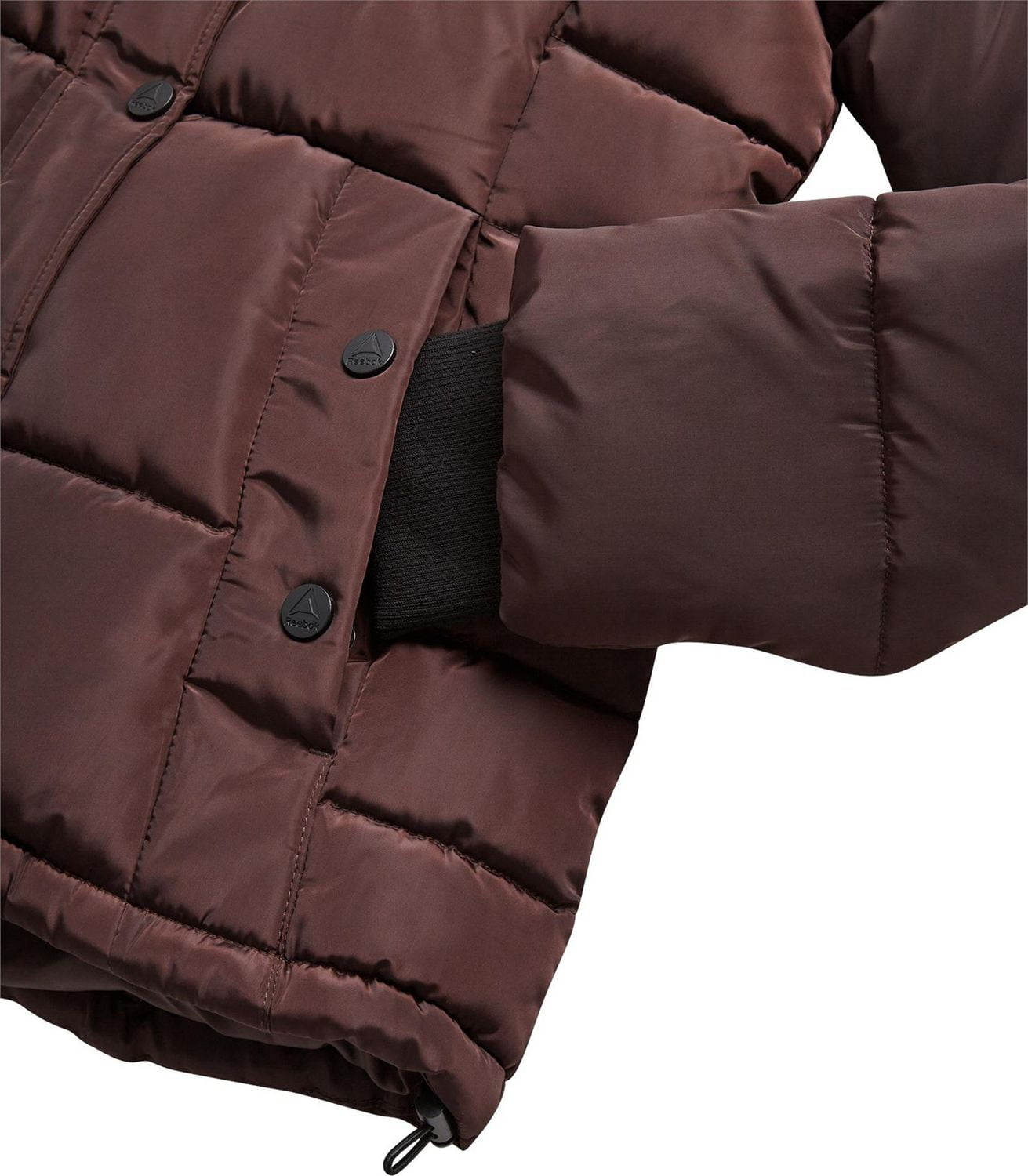 Manteau matelassé ajustable pour femmes Reebok avec capuchon doublé en sherpa
