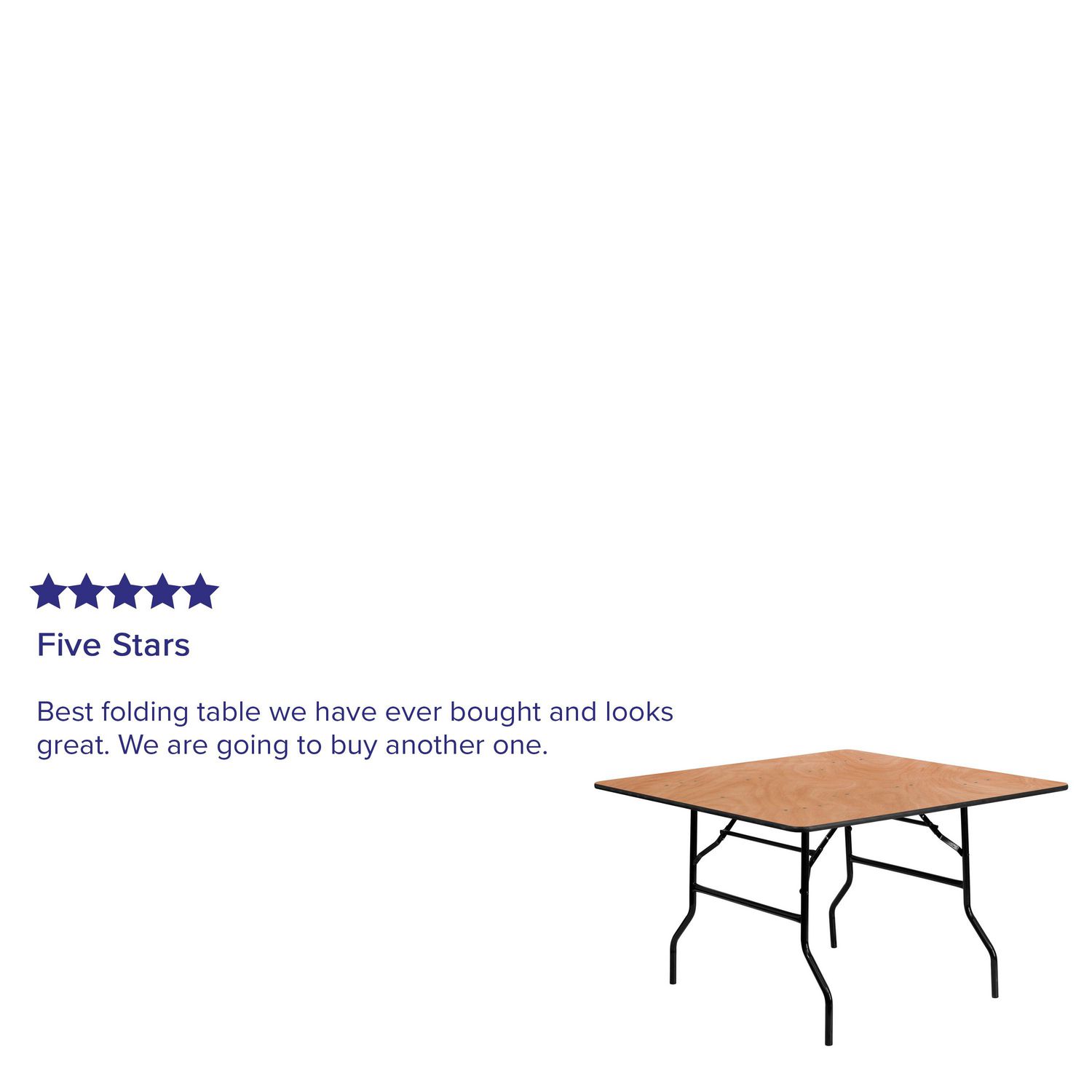 Buy Wood Folding Table 48x48 square