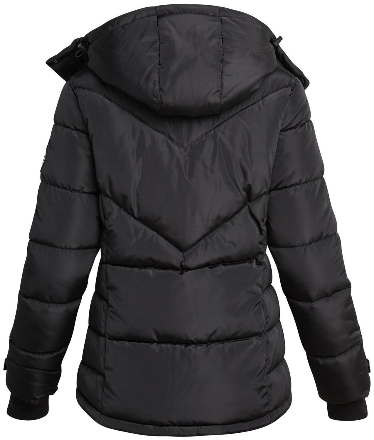 Reebok Womens' Adjustable Puffer Coat with Sherpa Lined Hood
