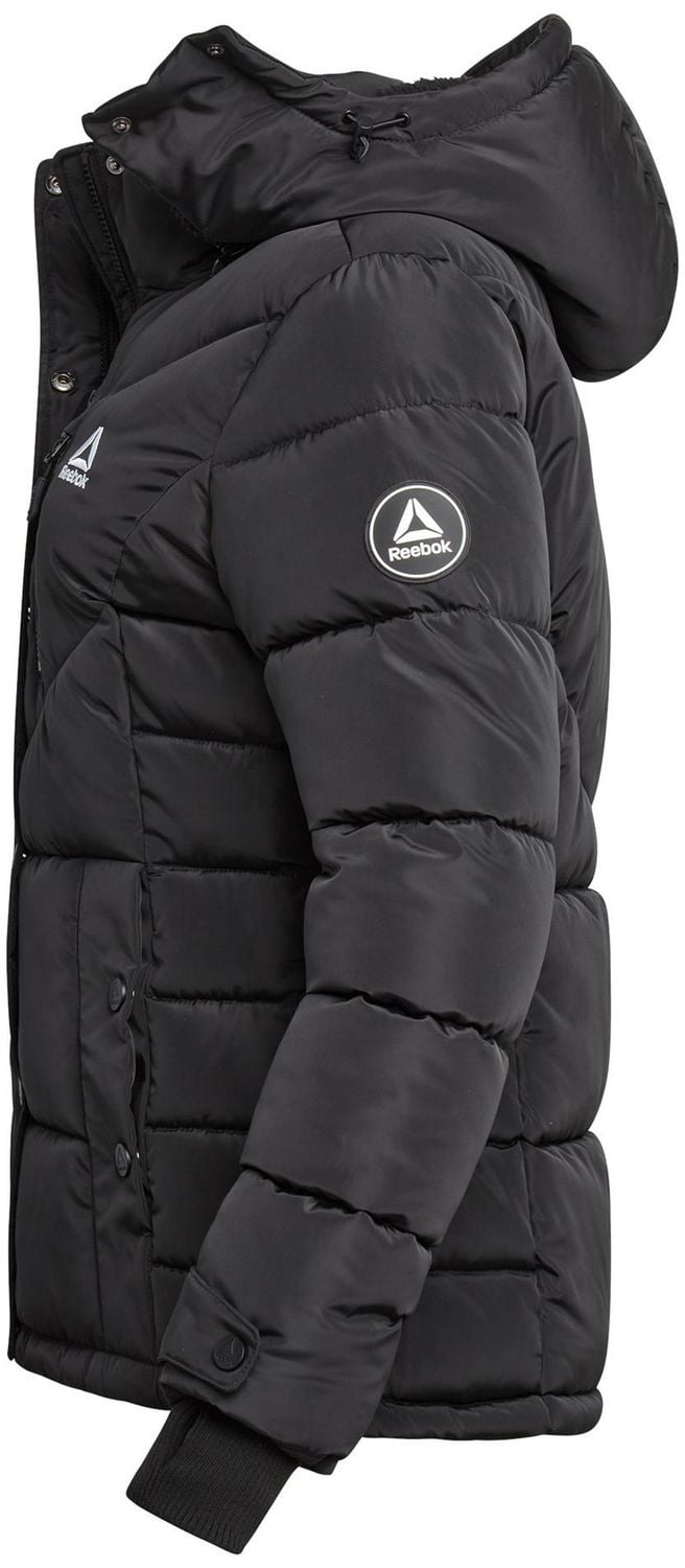Reebok Womens' Adjustable Puffer Coat with Sherpa Lined Hood