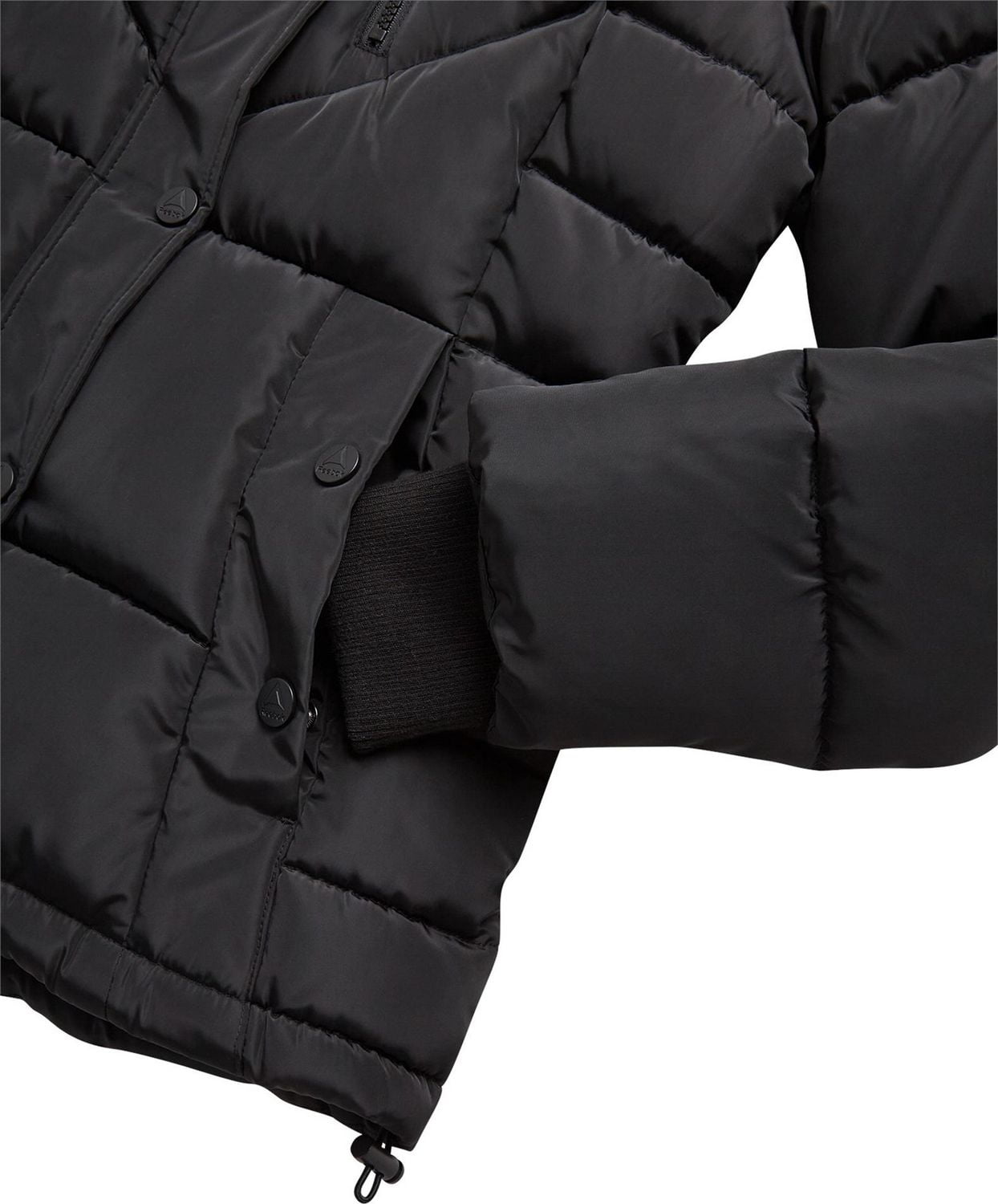 Reebok Womens' Adjustable Puffer Coat with Sherpa Lined Hood