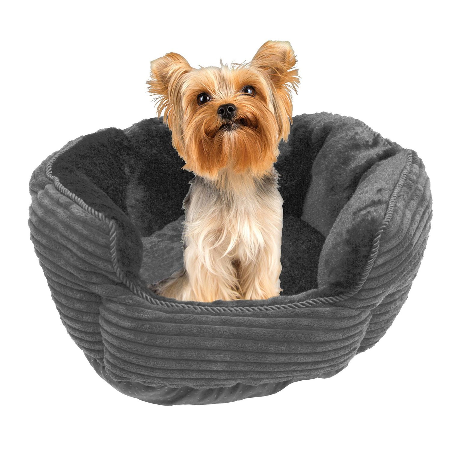 DANAZOO Grey Corduroy Cuddler Pet Bed Walmart Canada
