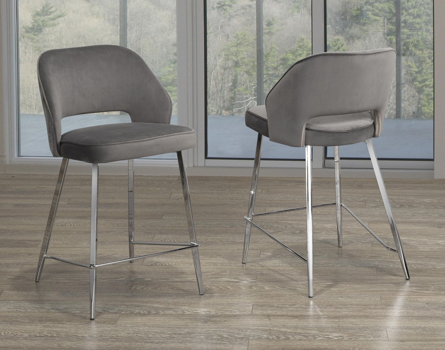 Ella Counter Stool, Set of 2, Grey Walmart Canada