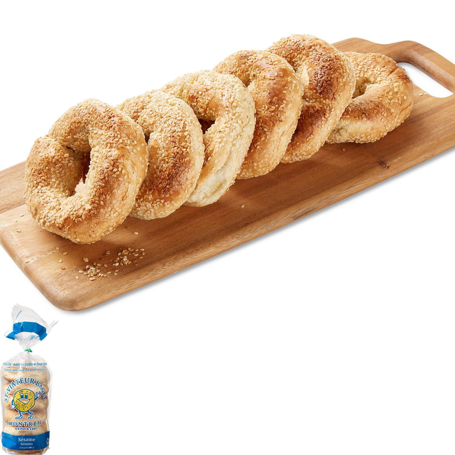 Bagels au sésame à la montréalaise St-Viateur Bagel 6 bagels, 480 g au total