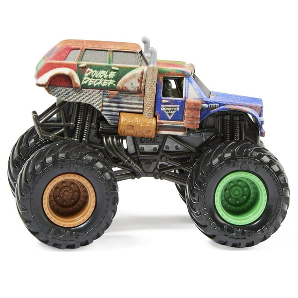 Monster Jam, Monster trucks officiels en métal moulé Salvager Vs. Double  Decker Die-Cast, échelle 1:64, jouets pour garçons à partir de 3 ans