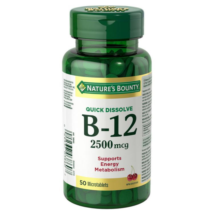 Nature's Bounty Quick Dissolve Vitamin B-12 2500 Mcg | Walmart Canada