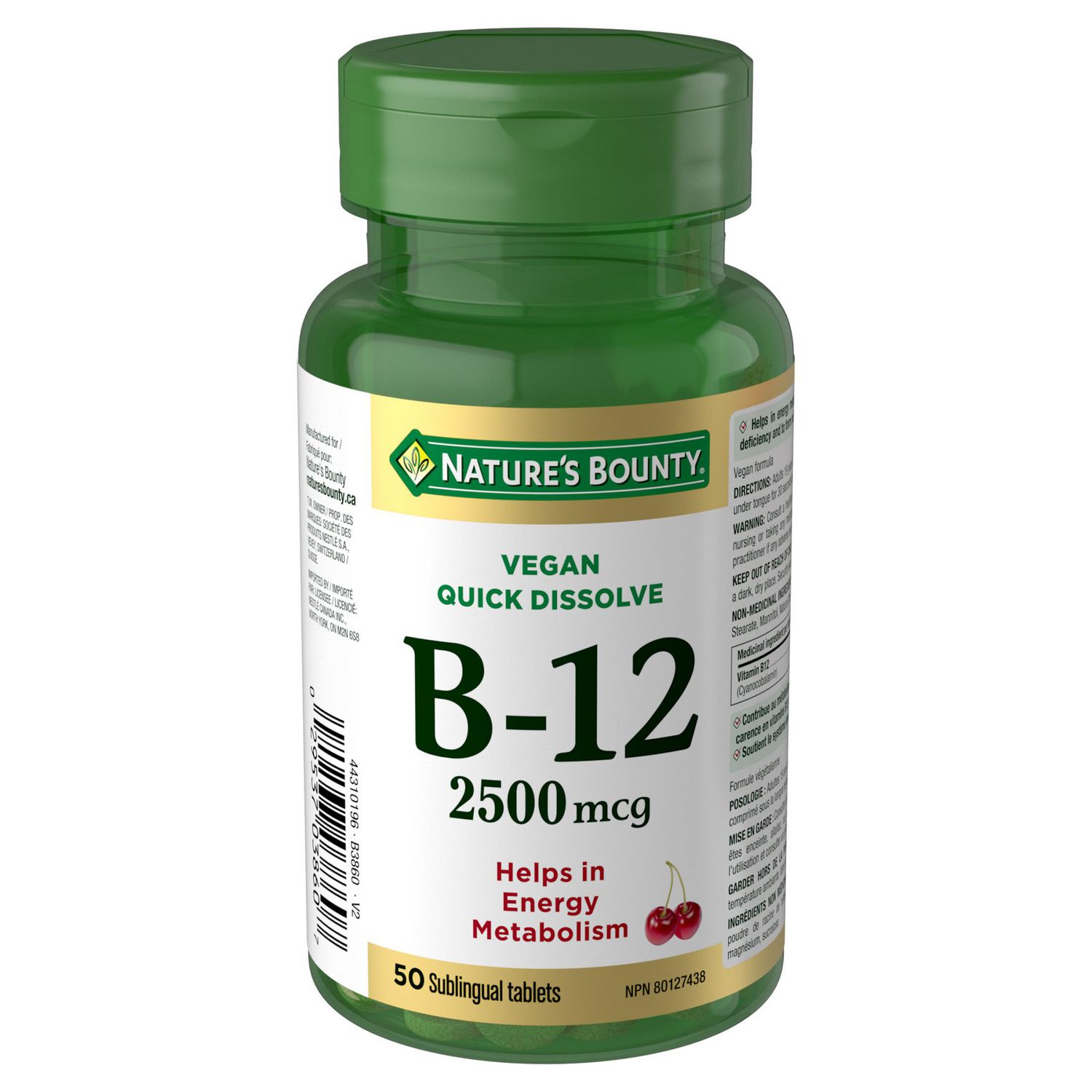 NATURE'S BOUNTY Vitamin B-12, 2500 mcg