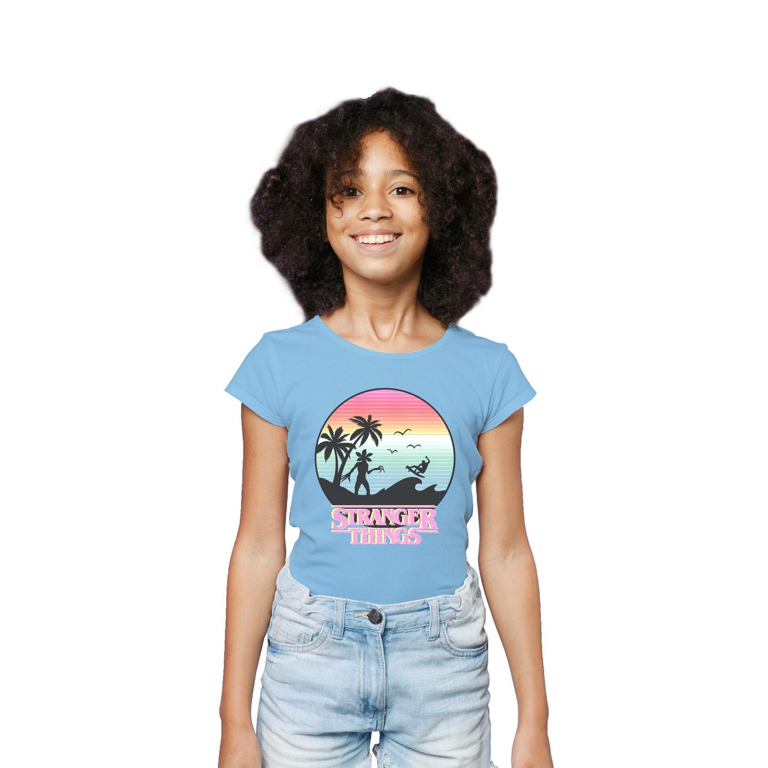 Stranger Things Girls Skate Short Sleeve T-Shirt