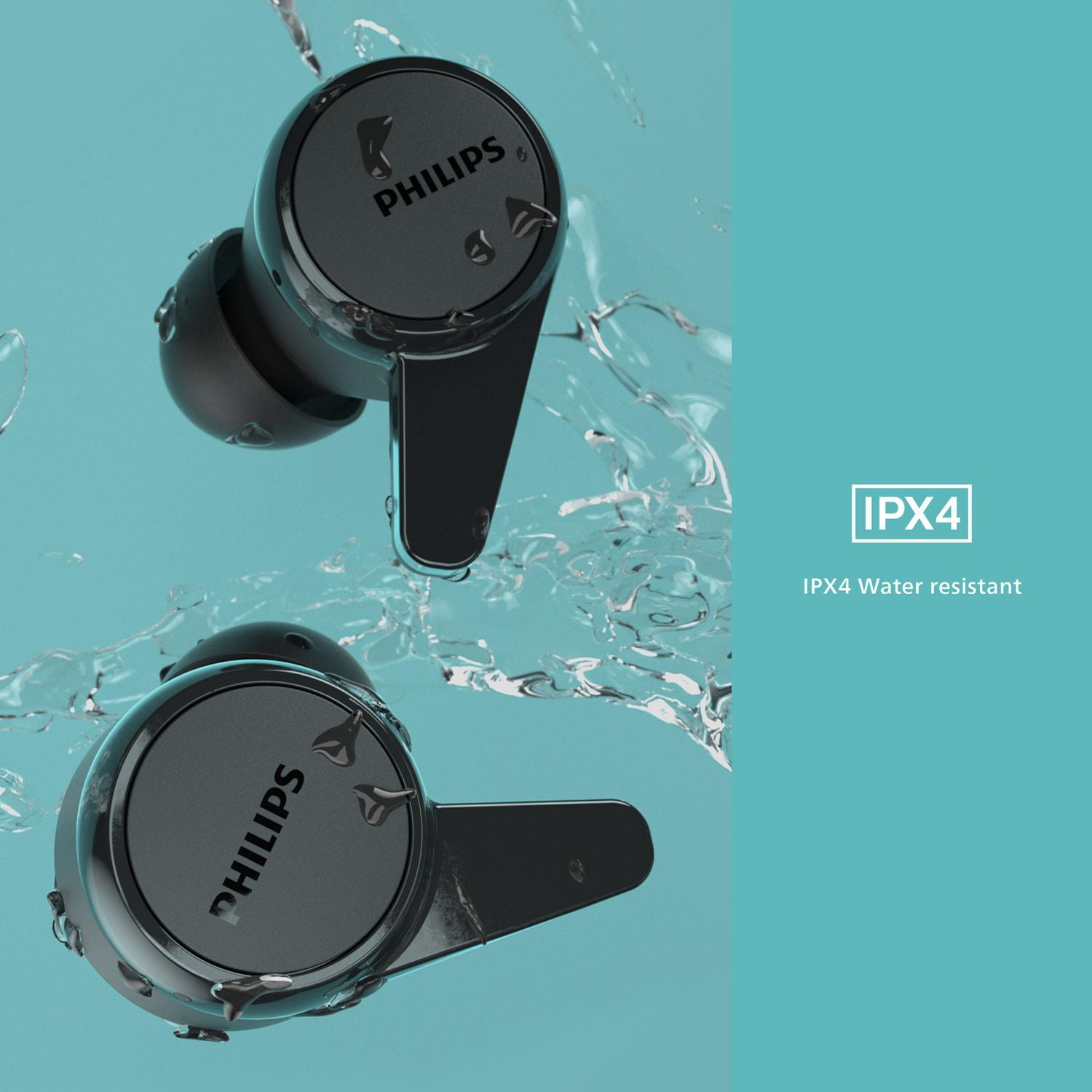 Philips T1207 True Wireless Headphones with IPX4 Water Resistance