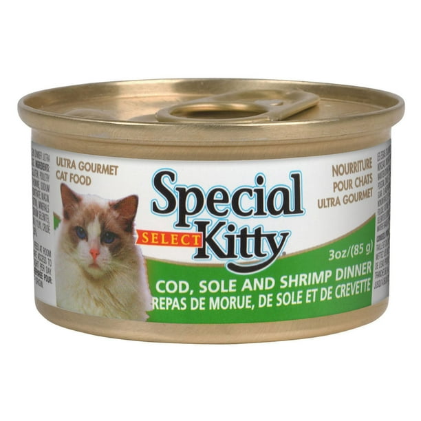 Special Kitty Nourriture pour chats ultra gourmet Repas de morue, de sole et de crevette, 85 g