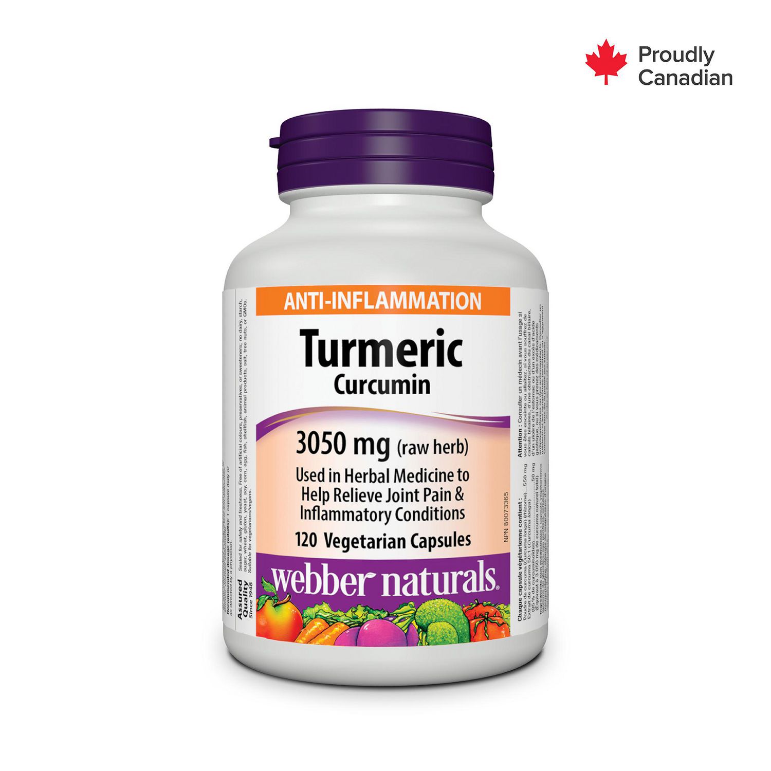 Webber Naturals Curcumine de curcuma 3050 mg Plante Brute
