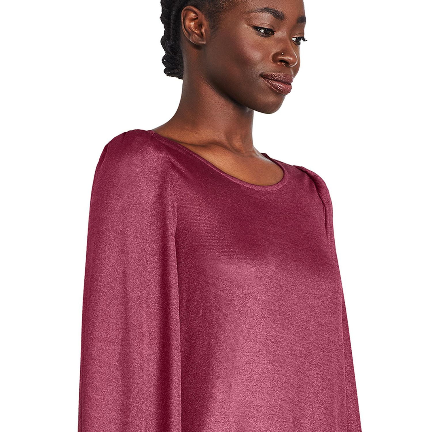 Haut lustré à ourlet court long George pour femmes