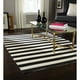 Carpette Home Trends Rayures Noir/Blanc 150 cm x 206 cm – image 1 sur 1