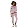 thumbnail image 1 of No Boundaries Women's Plush Pajamas 2-Piece Set, 1 of 6