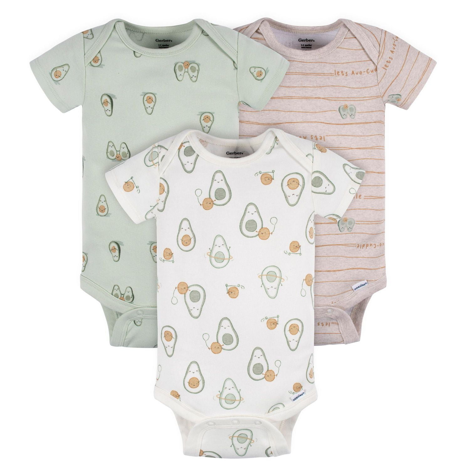 Gerber 3-Pack Baby Short Sleeve Onesies Bodysuit, Comfort. Soft. Stretch.