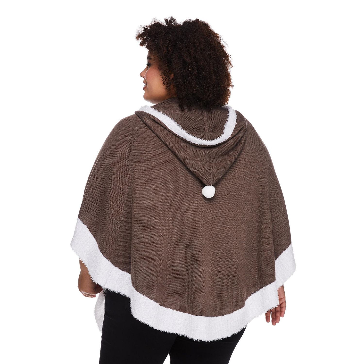 Poncho des fêtes à motif écossais George Plus pour femmes Tailles 1X-4X