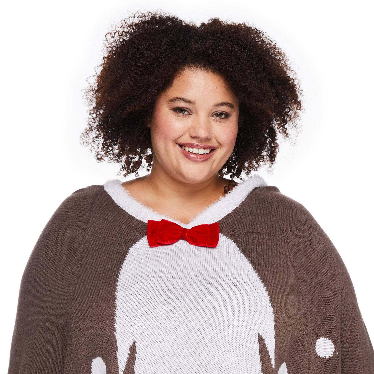 Poncho des fêtes à motif écossais George Plus pour femmes Tailles 1X-4X