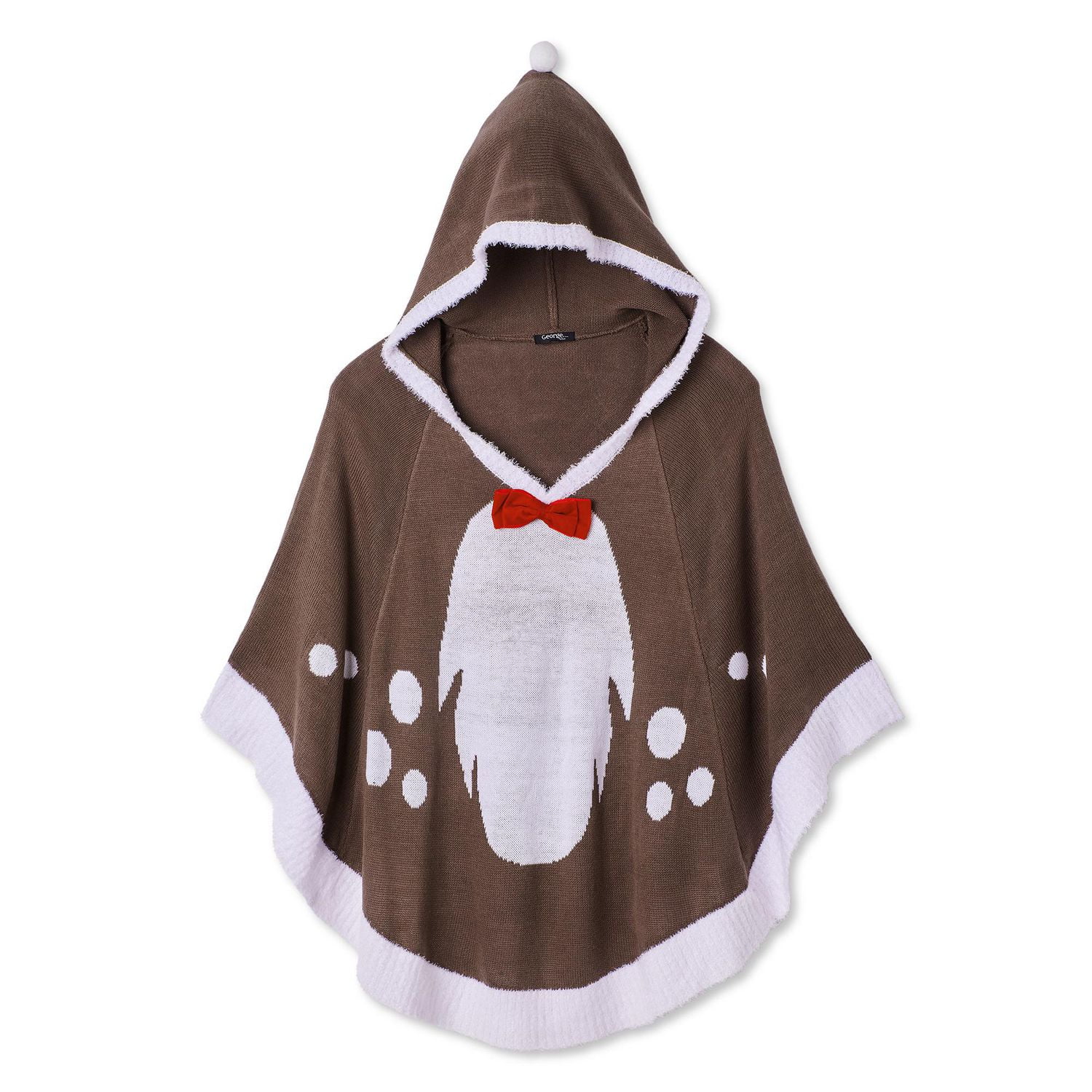 Poncho des fêtes à motif écossais George Plus pour femmes Tailles 1X-4X