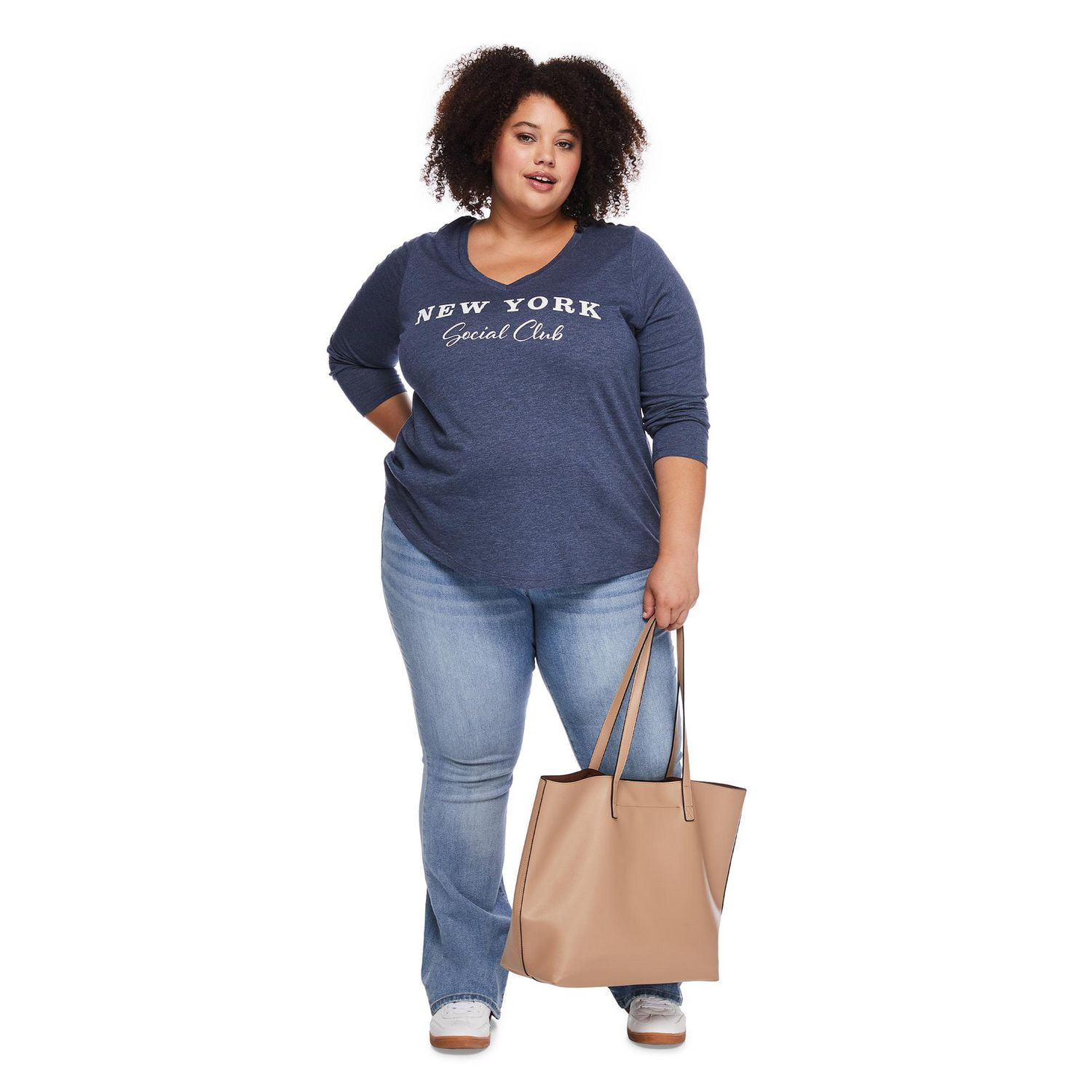 George Women's Plus V-Neckline Tee