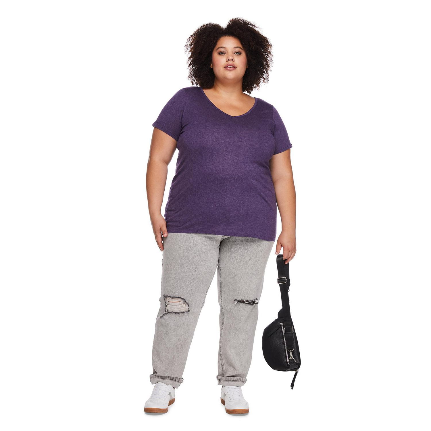 T-shirt à encolure en V George Plus pour femmes