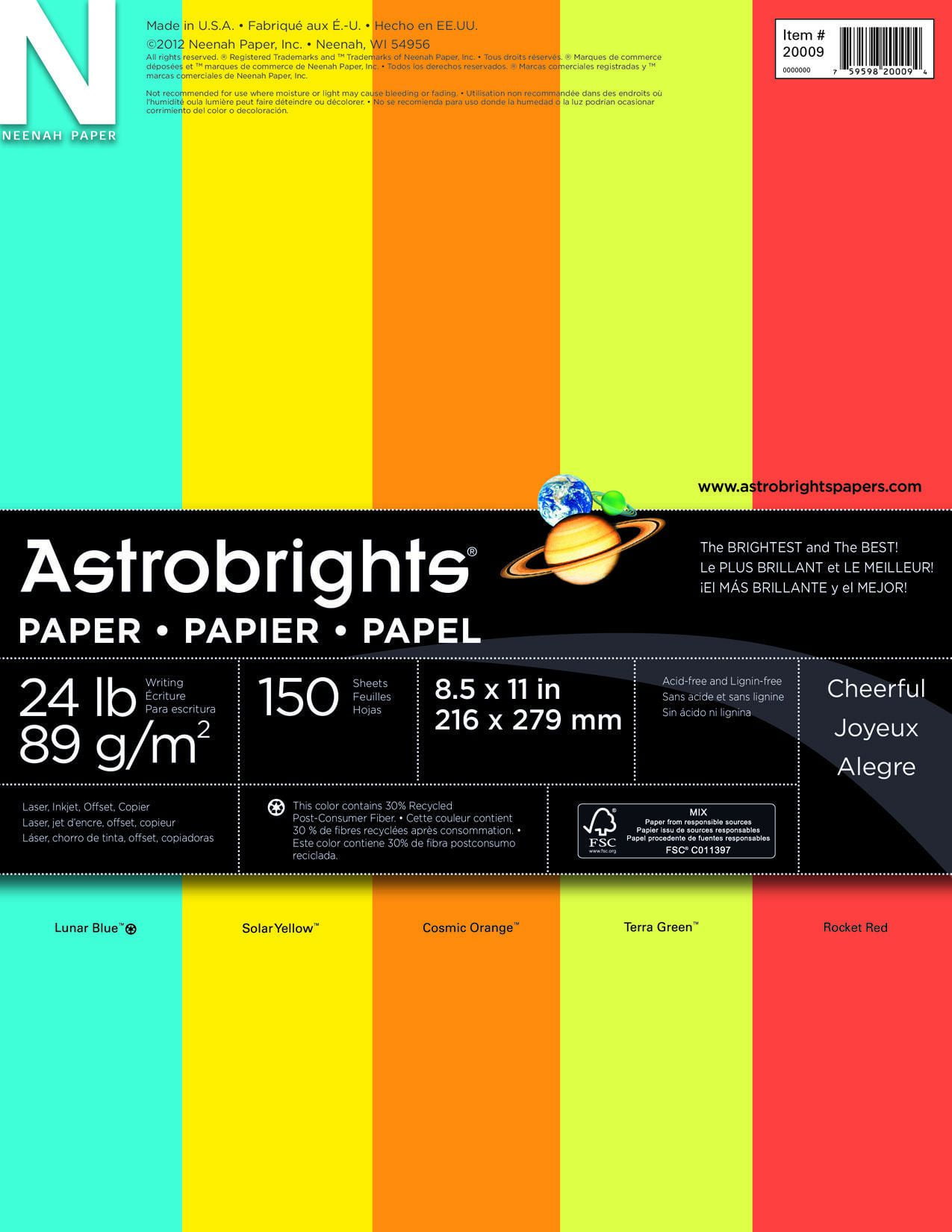 Astrobrights Assorted 5 colours paper | Walmart Canada