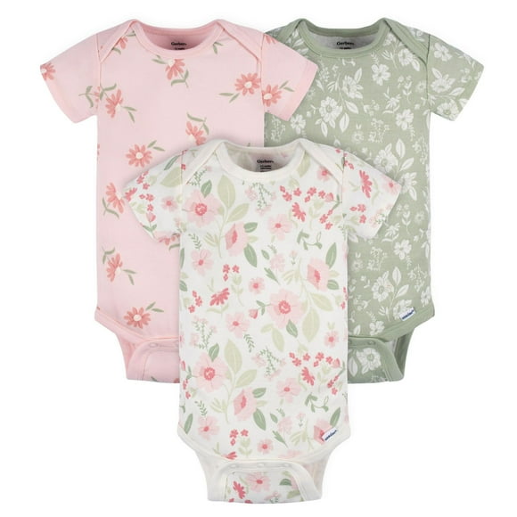 Gerber Lot de 3 Bodys à Manches Courtes pour Bébé