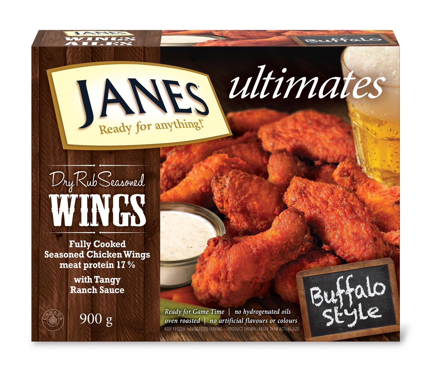 Janes ultimates Dry Rub Seasoned Chicken Wings Buffalo Walmart