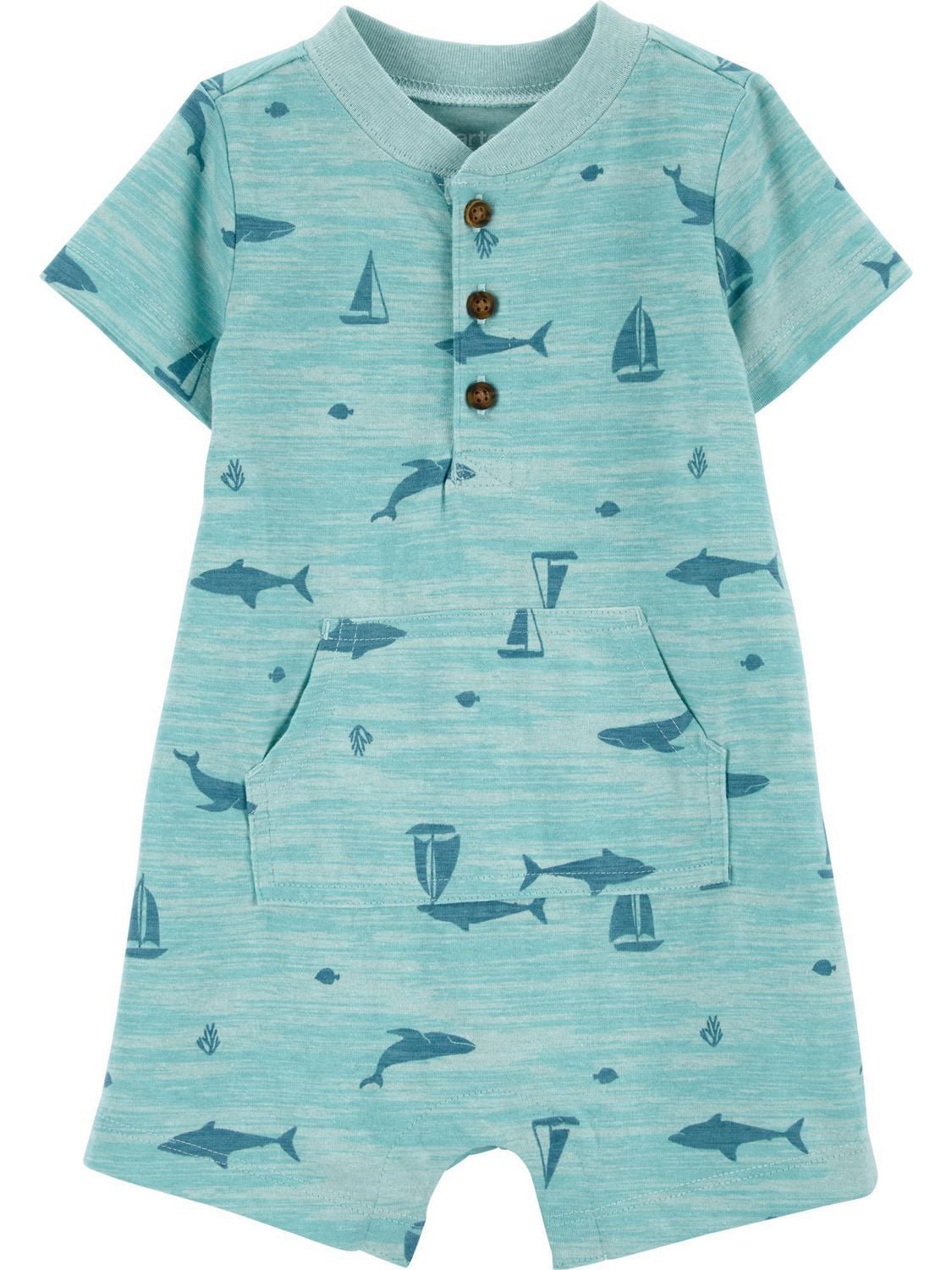 Carter's Child of Mine IB 1pc Romper - Blue Whale