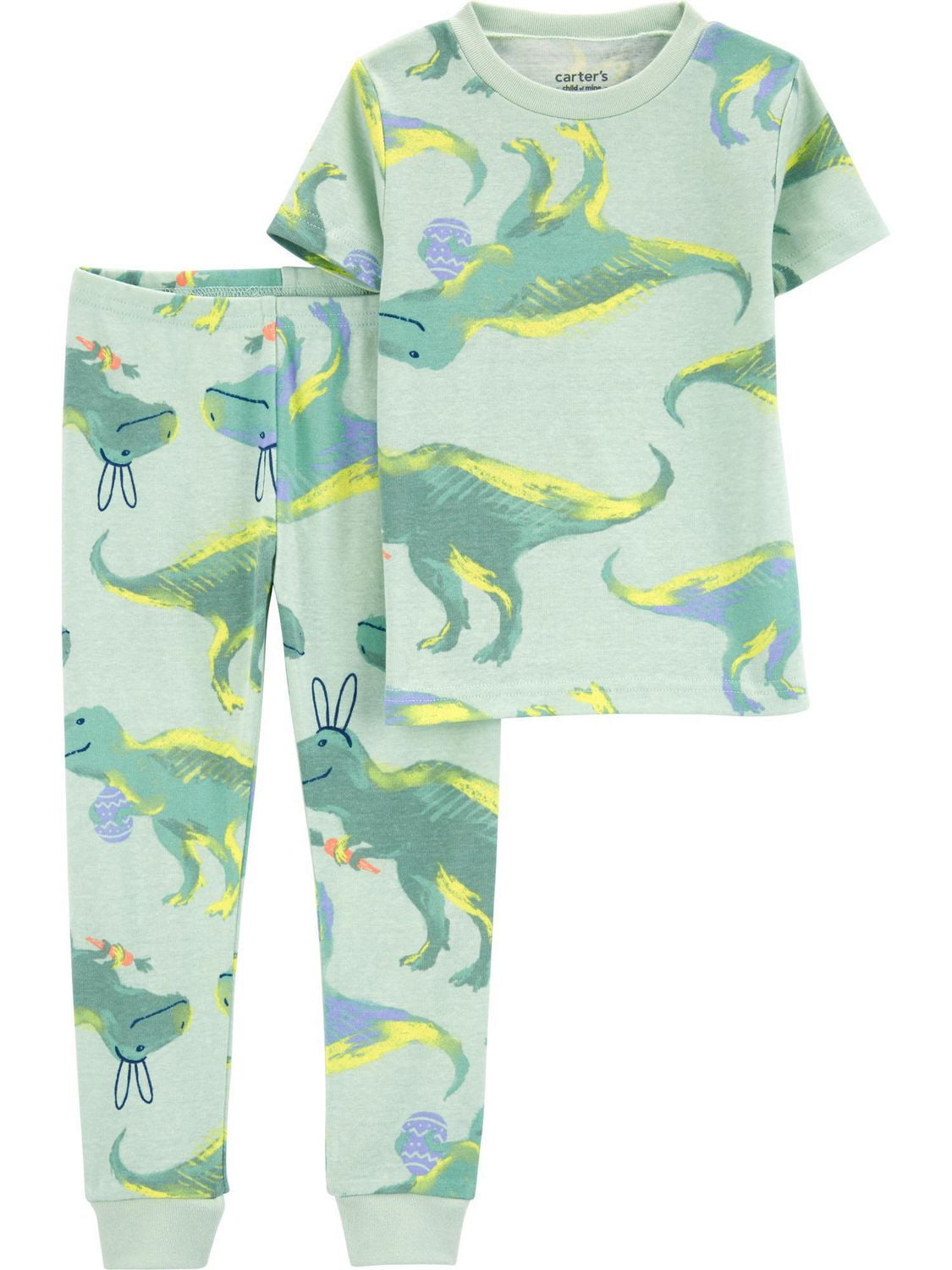 Carter's Child of Mine TB 2pc PJ - Green Dino Bunny