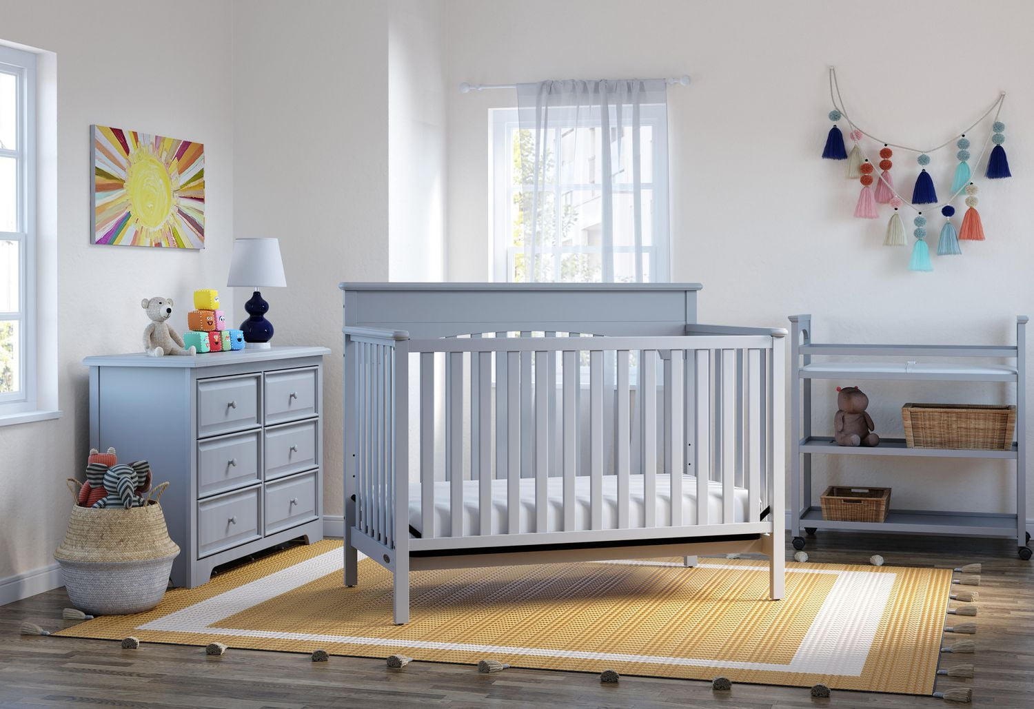 Graco Lauren 5 in 1 Convertible Crib Converts to full size bed