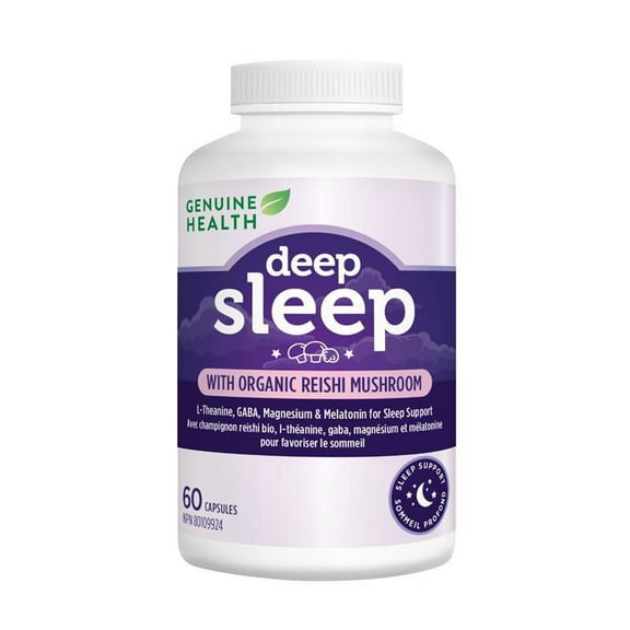 deep sleep avec champignon biologique reishi de Genuine Health, 60 comprimés