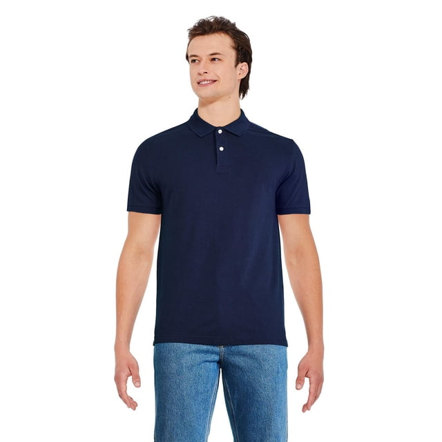 George Men's Short Sleeve Solid Pique Polo
