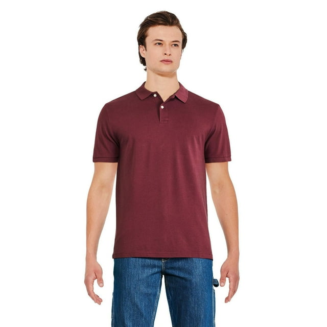 George Men's Short Sleeve Solid Pique Polo
