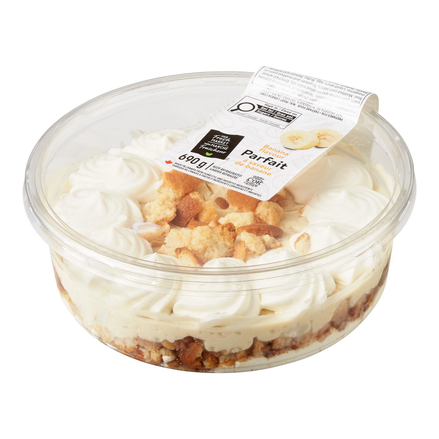 Parfait à la banane Mon marché fraîcheur 690 g