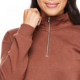 thumbnail image 4 of No Boundaries Women's Cropped Quarter-Zip Sweatshirt, 4 of 6