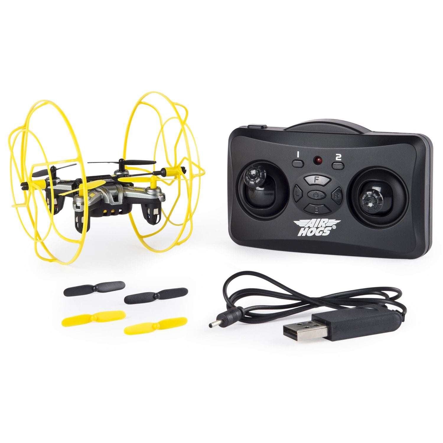 Air Hogs Hyper Stunt Drone Unstoppable Micro Remote Controlled Yellow