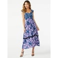 thumbnail image 1 of Sofia Jeans by Sofia Vergara Women's Tiered Maxi Dress with Back Tie Neck, 1 of 1