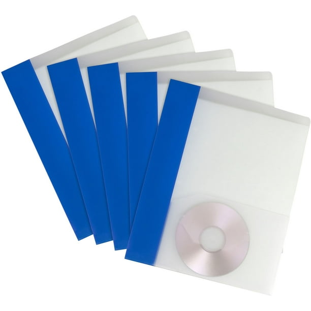 Storex Chemises des Documents à 2 Pochettes  Résistant à la Déchirure /Clair-bande Bleu (25 unités /paquet)