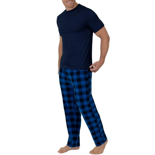 Fruit of the Loom Men's Woven Sleep Pajama Pant, Black Plaid, Small at   Men's Clothing store