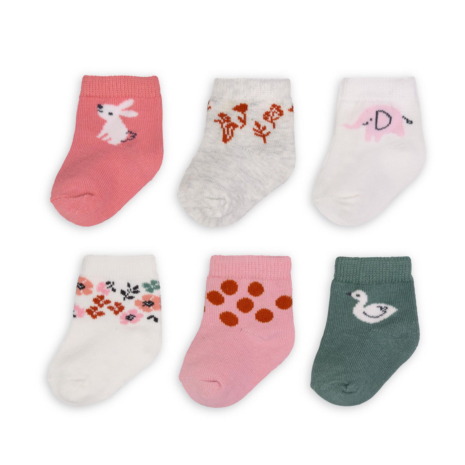 Child of Mine By Carters Girls 6PK Bunny Crew Sock | Walmart Canada