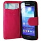 Étui portefeuille Exian en cuir pour Samsung Galaxy S4 Mini - rose vibrant – image 2 sur 4