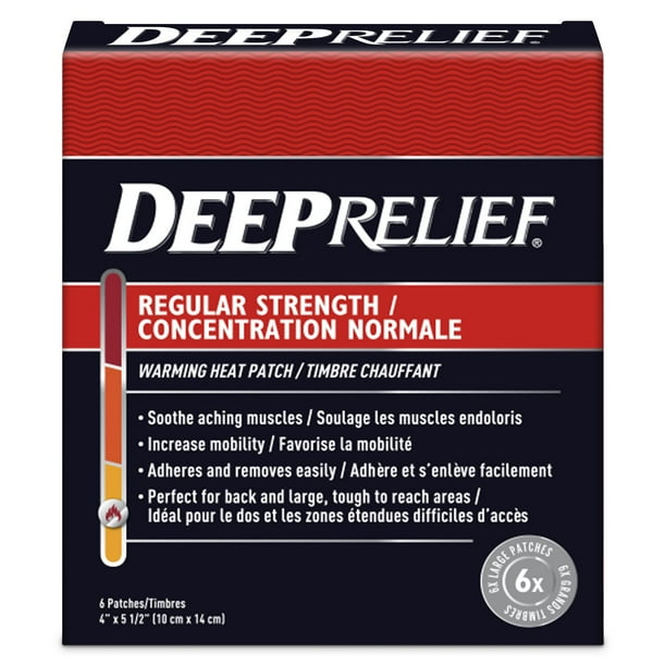 Deep Relief Regular Strength Warming Heat Pain Relief Patch, Soothe